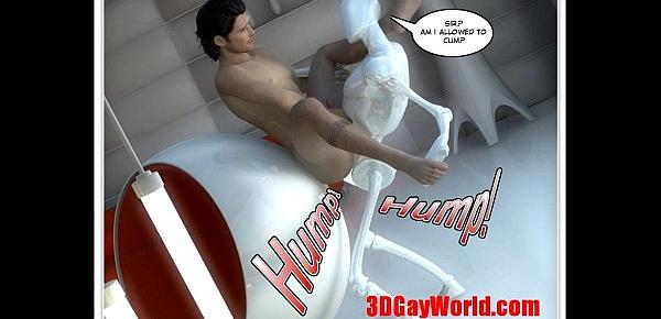  MARIO 3010 Android to Service Human 3D Gay Animated Comics